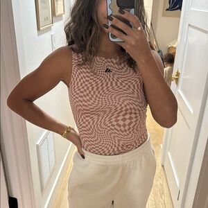 adidas Pink Geometric Tank Top